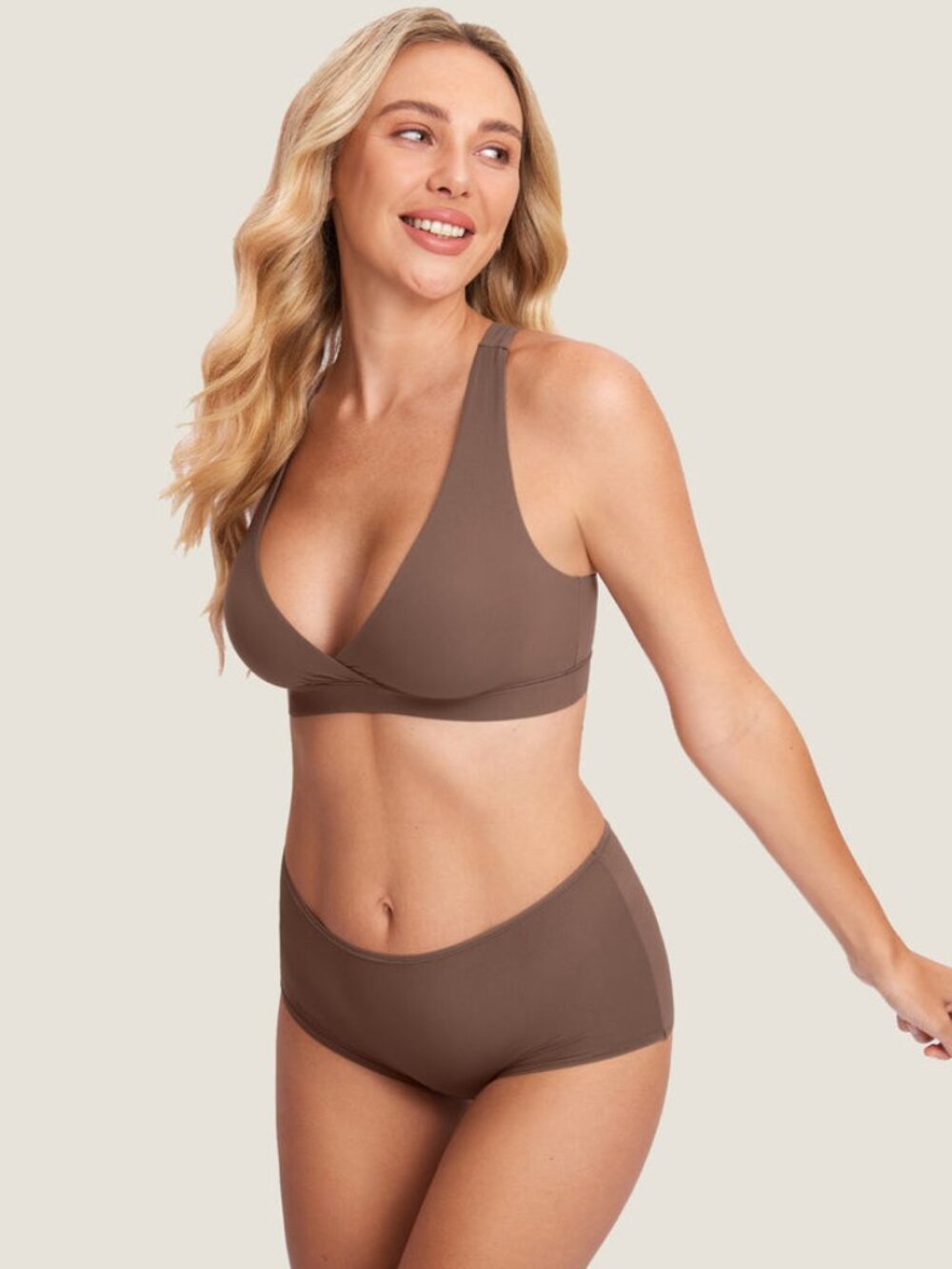 Inbarely® Crossover Racerback Nursing Bra - Picture 2 of 5